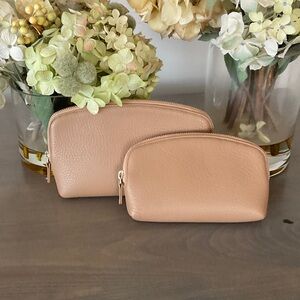 Leatherology MakeUp Pouch Set (2) - Camel
